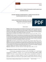 ESTADO, REFORMA ADMINISTRATIVA E MERCANTILIZAÇÃO DA EDUCAÇÃO E DAS POLÍTICAS SOCIAIS