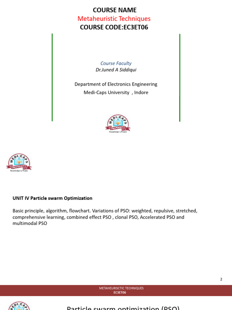 Understanding Particle Swarm Optimization | PDF
