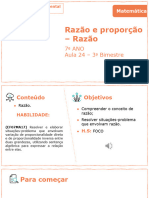 RAZÃO E PROPORÇÃO - AULAS- 24 A 30 - 15.09.23