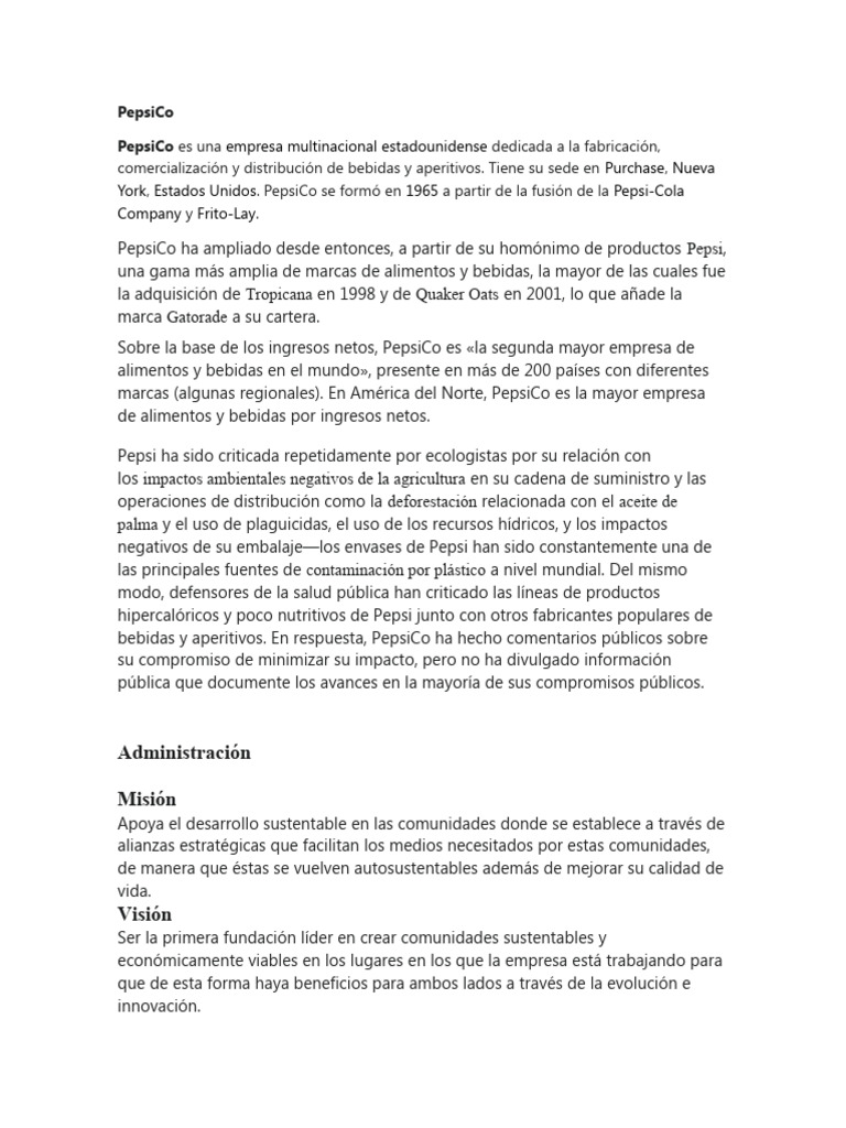 Pepsico Micro | PDF | Negocios