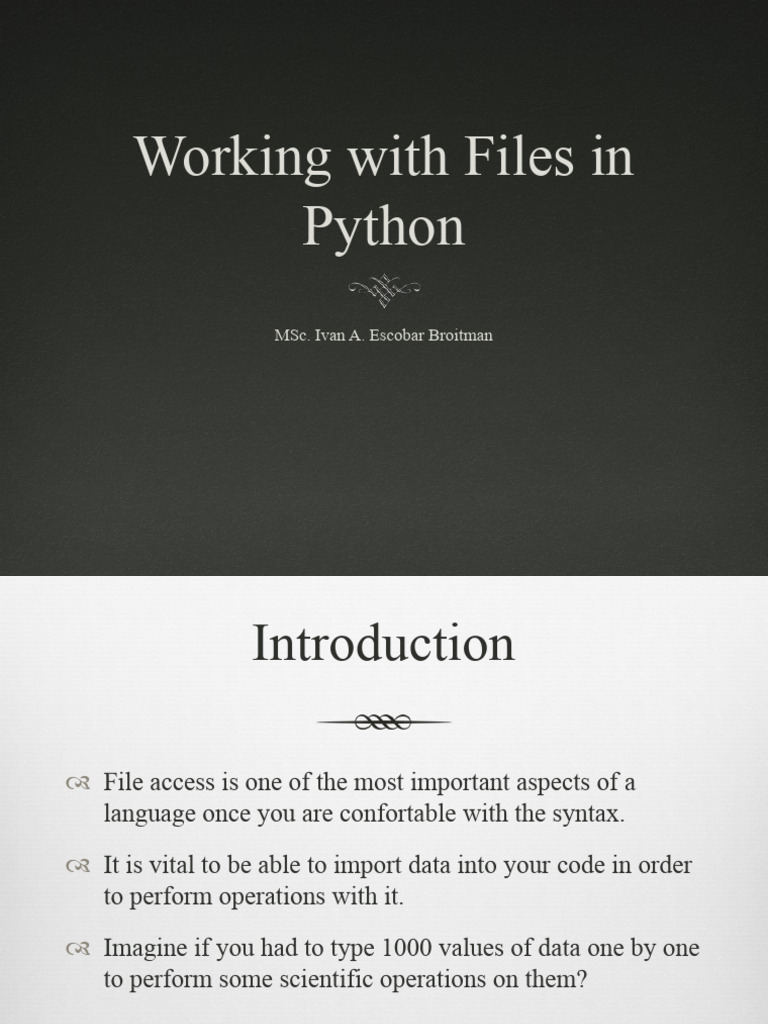 Reading Files With Python | PDF