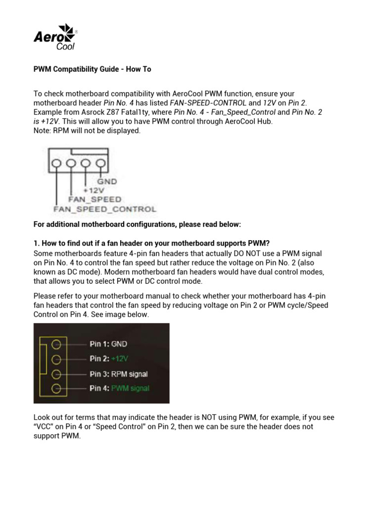 PWM Compatibility Guide How To | PDF