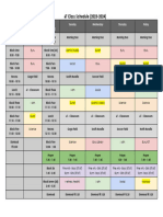 6 Class Schedule (Sample)