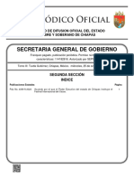 Secretaria General de Gobierno: Organo de Difusion Oficial Del Estado Libre Y Soberano de Chiapas