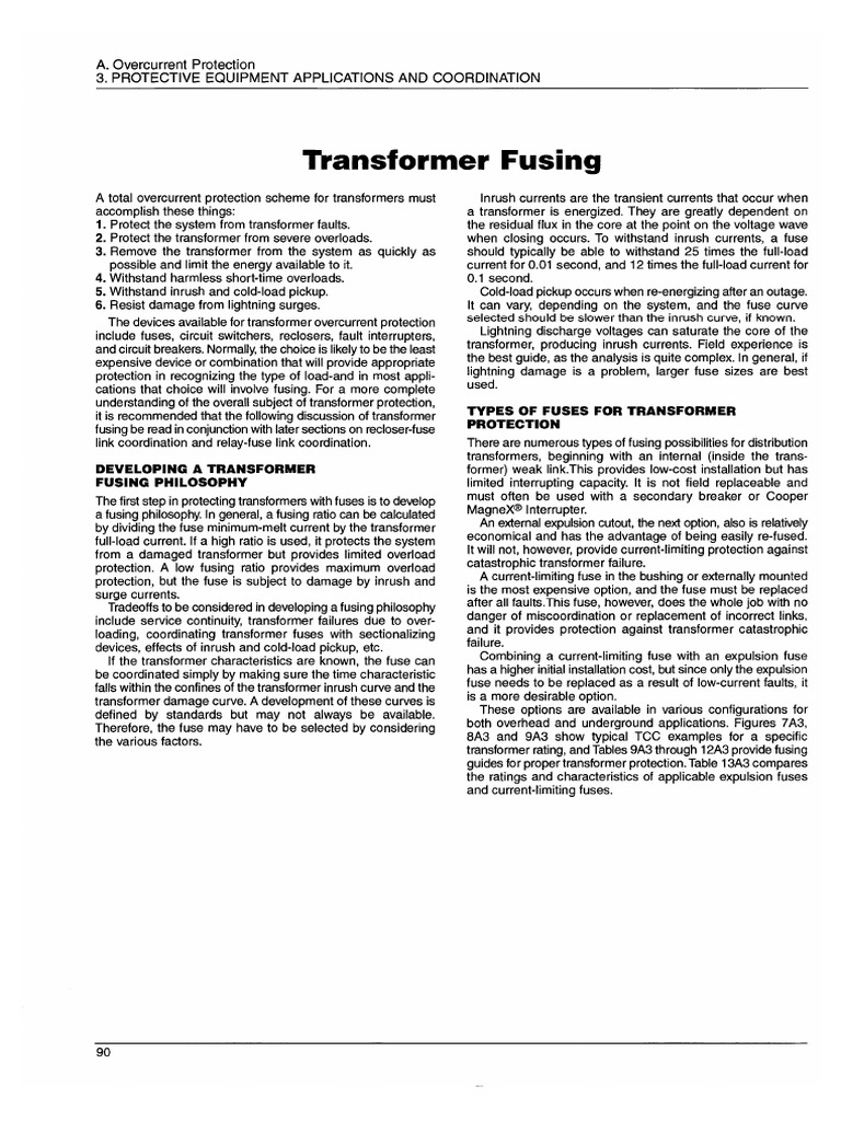 Power System Distribution Teoria Sobre Proteccion De Transformadores De