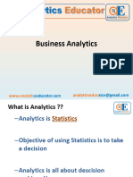Data Analytics Introduction and Statistics