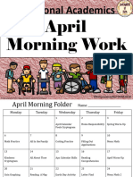 Functional Academics: April Morning Work