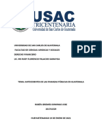 Antecedentes de Las Finanzas Públicas en Guatemala