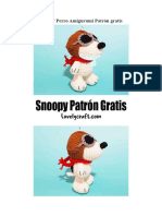 Snoopy Perro Amigurumi Patron Gratis