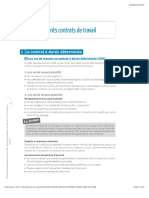 Fiches Sur Les Diff Contrats de Travail