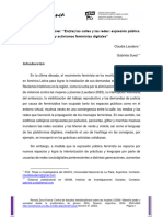 Presentación Al Dossier: "En (Tre) Las Calles y Las Redes: Expresión Pública y Activismos Feministas Digitales"