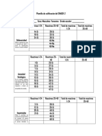 Plantilla de Calificación Del CMASR