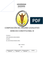 Composicion Del ORGANO LEGISLATIVO