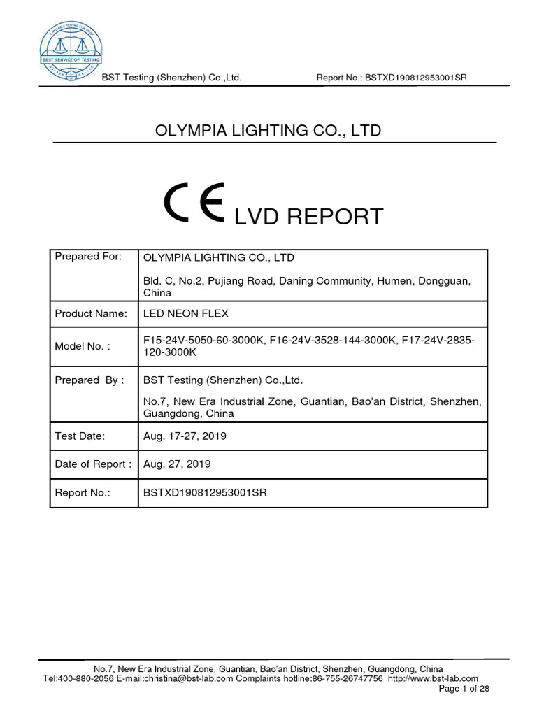 19 Test Report LVD F15F16F17 | PDF
