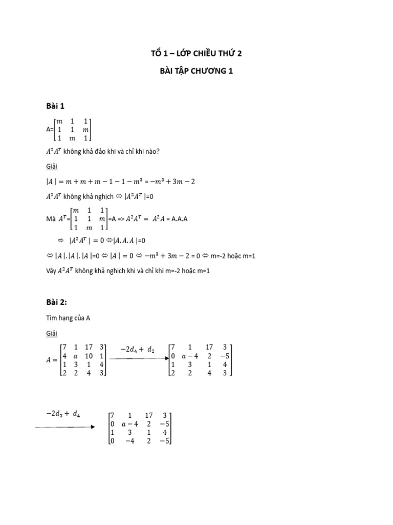 TCC - Bài Tập Chương 1 | PDF