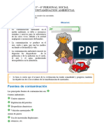 Ficha de La Contaminacion - P.S 3°-6°