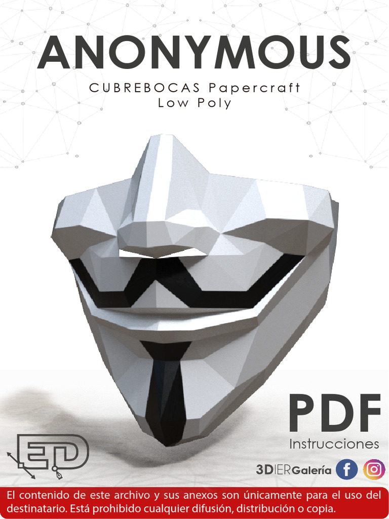 Instrucciones para Cubrebocas de Papel Low Poly | PDF