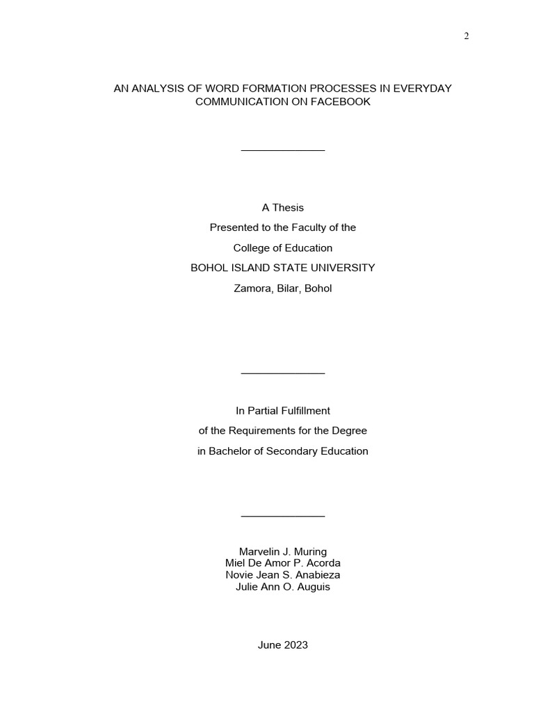 Group 4 Thesis Pdf Social Science Wellness