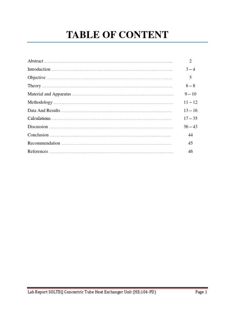 CHE245 Lab Report SOLTEQ Concentric Tube PDF Heat Exchanger Heat