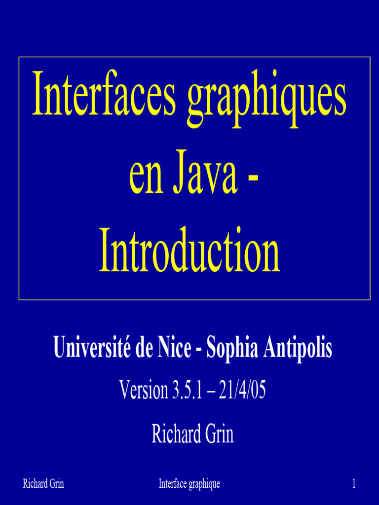 Interface Graphique Java | PDF