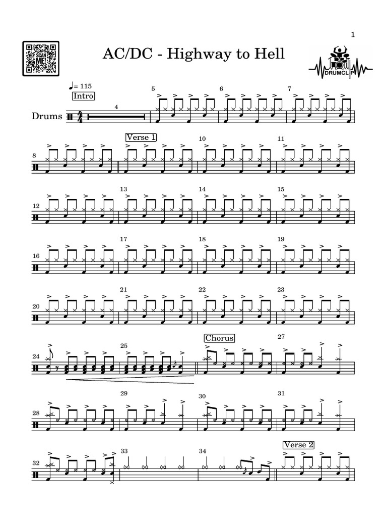 AC - DC - Highway To Hell | PDF