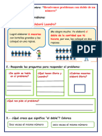 Ficha de Matematica 08 de Noviembre Resolvemas Problemas Co Doble de Un Número.