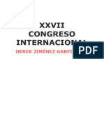 Xxvii Congreso Internacional: Derek Jiménez Garfio