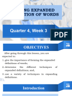 Quarter 4 WEEK 3 (GIVING EXPANDED DEFINITION OF WORDS)