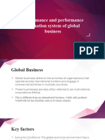 Performance and Performance Evaluation System of Global Business
