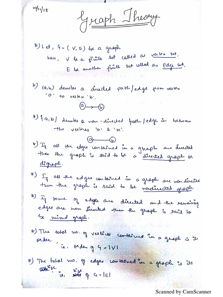 Discrete Maths Complete Notes Graph Theory | PDF
