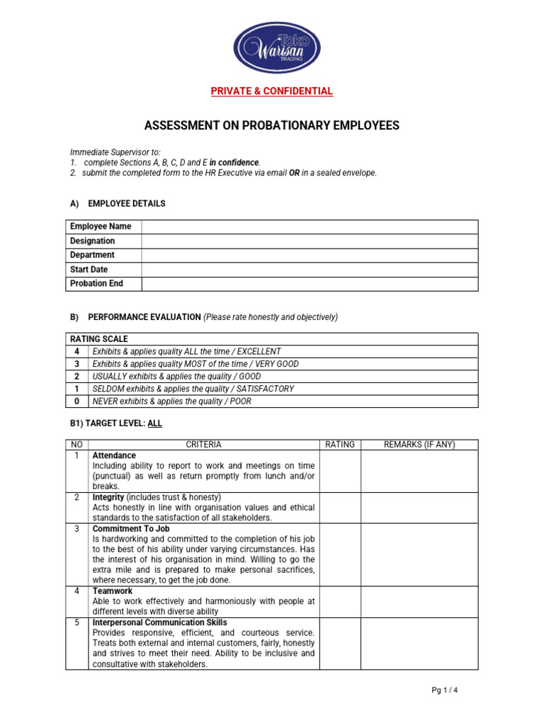 Probation Assessment | PDF