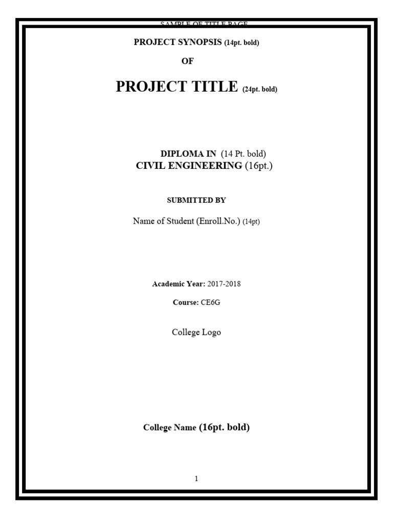 Title page format pdf