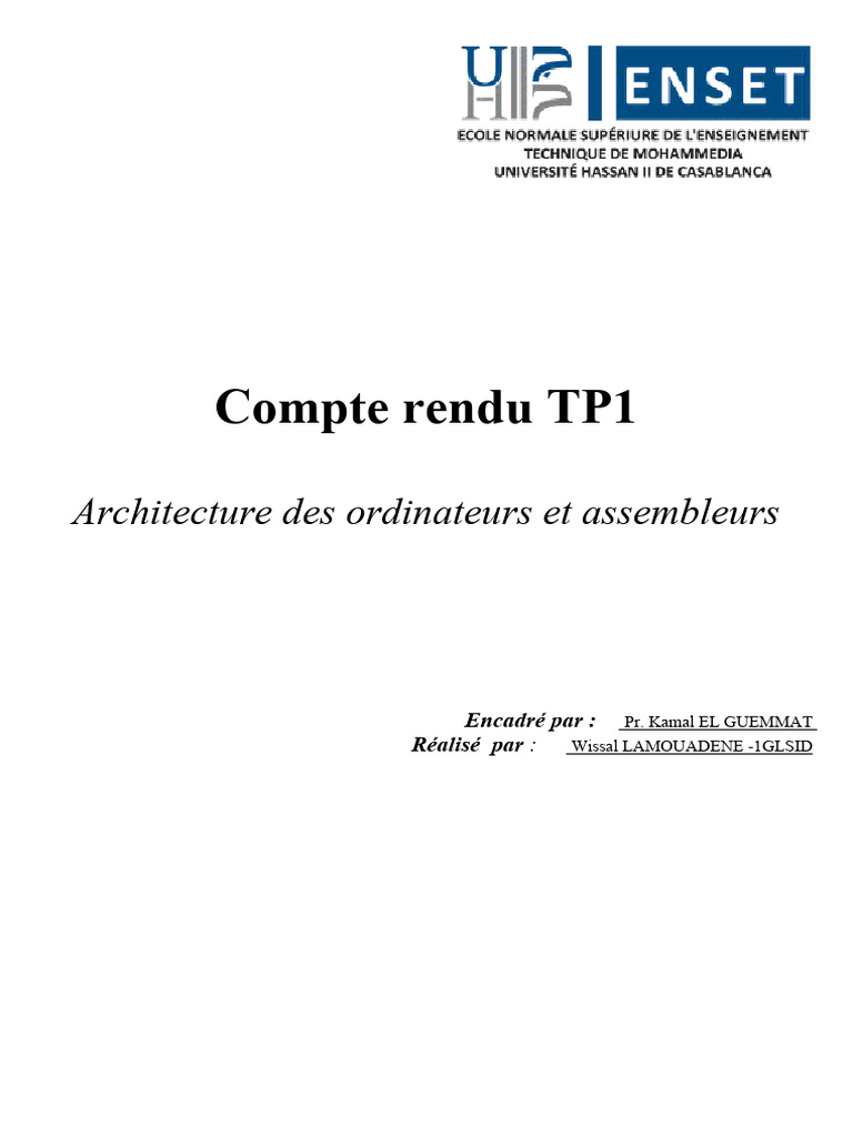 Compte Rendu | PDF | Ordinateurs