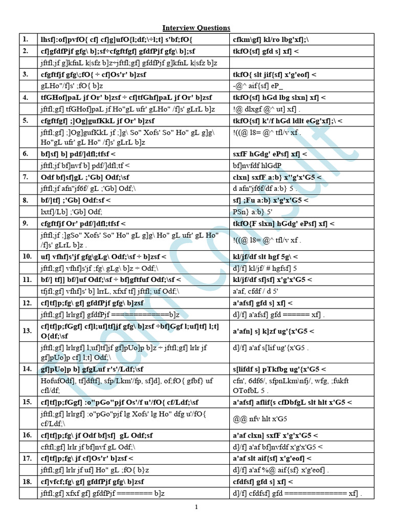 Comprehensive Interview Questions Guide | PDF | Teaching Methods ...