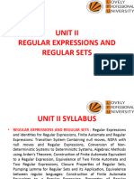 Unit II Regular Expressions and Regular Sets