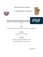 Motivación y Riesgos de Deserción en Los Estudiantes de La Licenciatura en Física y Matemáticas de La ESFM