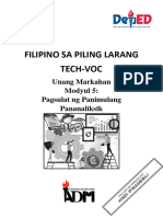 Fil-12 Filipino-Tech-Voc Q1 Mod5 Wk5
