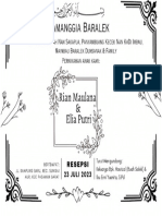 Putih & Hitam Elegan Pernikaham Invitation Landscape