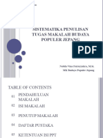 Sistematika Penulisan Tugas Makalah Budaya Populer Jepang