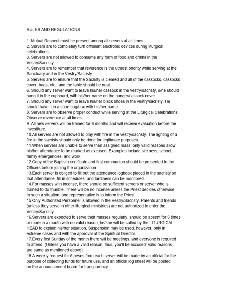 Rules and Regulation | PDF