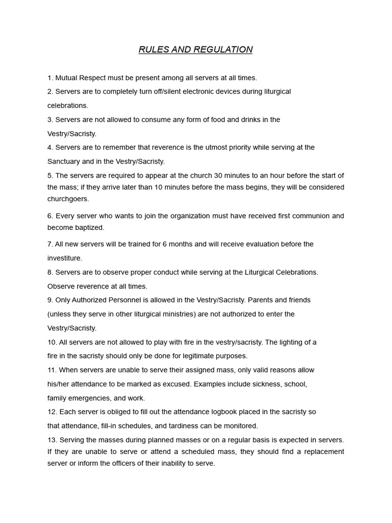 NEW RULES AND REGULATION | PDF