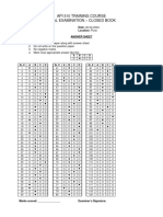 API 510 Answer Sheet Closed Book