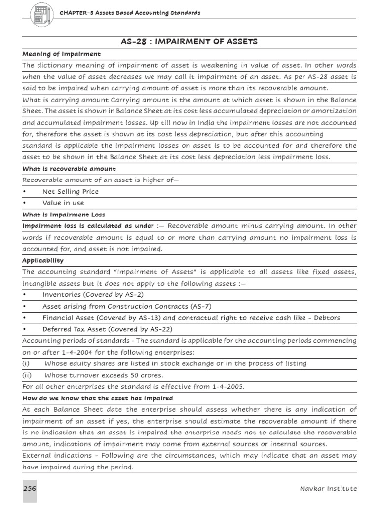 As 28 | PDF | Depreciation | International Financial Reporting Standards
