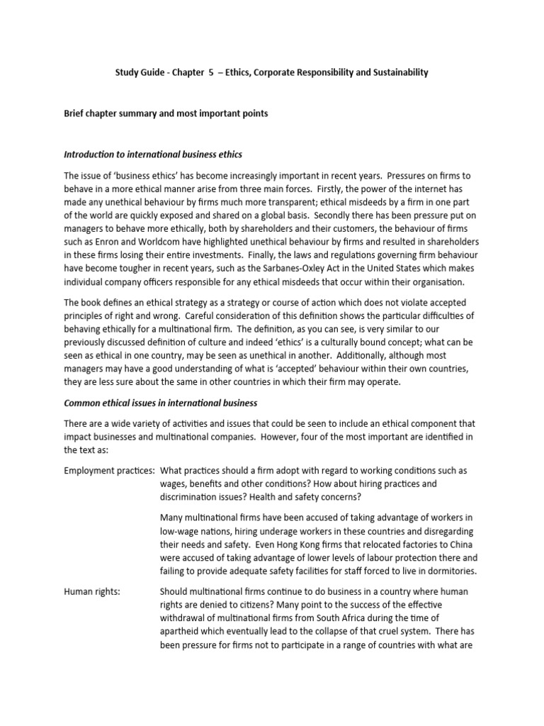 Study Guide - Chapter 5 With Group Task | PDF