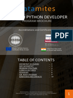 Datamites Certified Python Developer Brochure