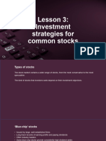 Investment Strategies For Common Stocks Slides