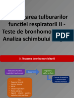 LP 8 - Investigarea Tulburarilor Functiei Respiratorii II - Teste de Bronhomotricitate, Analiza Schimbului de Gaze