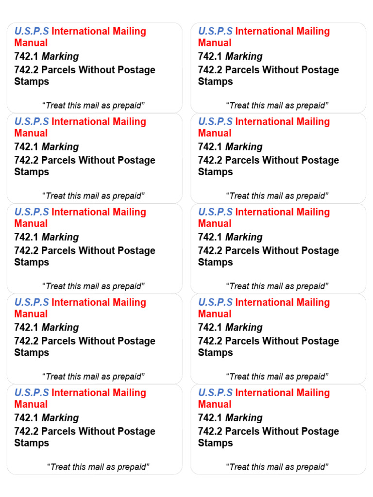 USPS International Mailing Guidelines | PDF