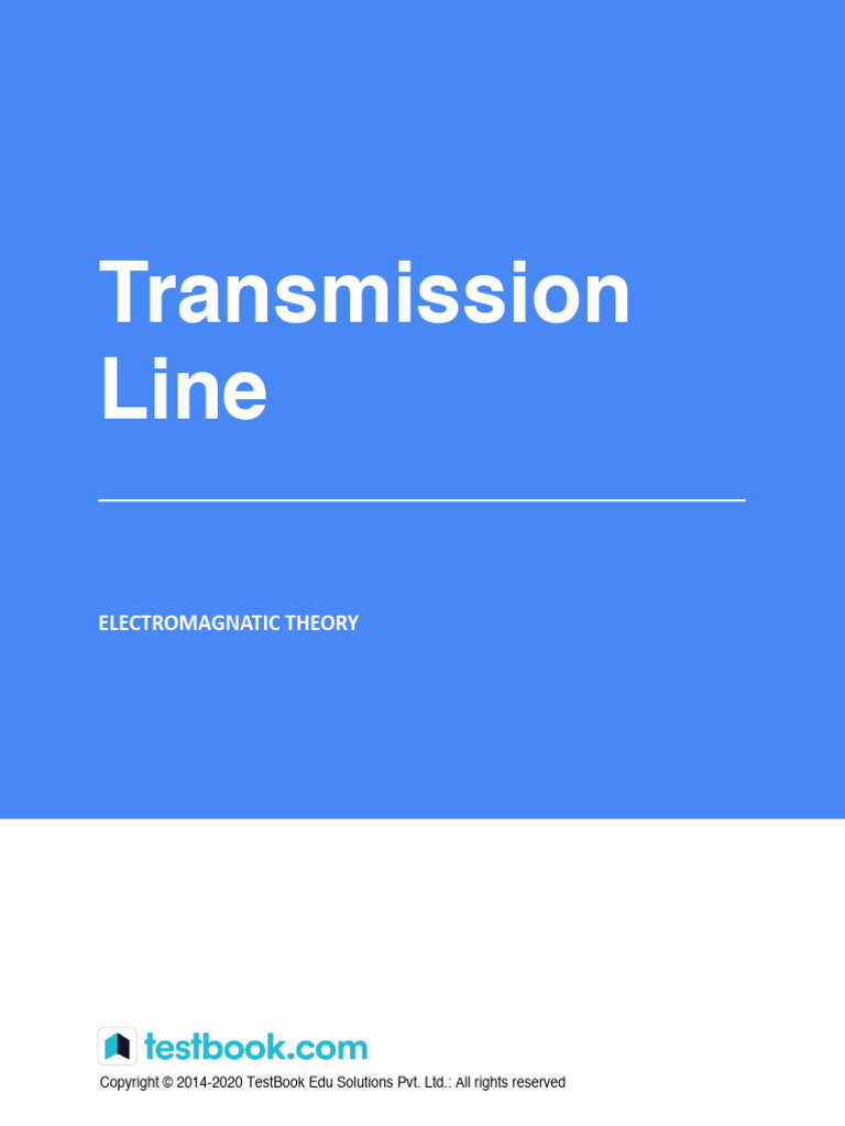 Transmission Line Study Notes PDF