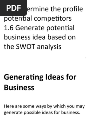 Generate business ideas